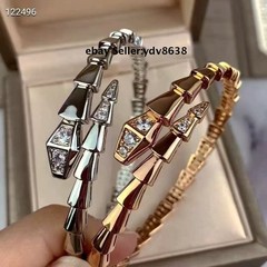 New 925 Sterling silver Snake CZ Bracelet Size:18cm – Rose Gold