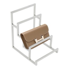 Silver Clutch Purse Display Stand 4 Layer Wallet Display Rack 5.9×7.1×7.9 in