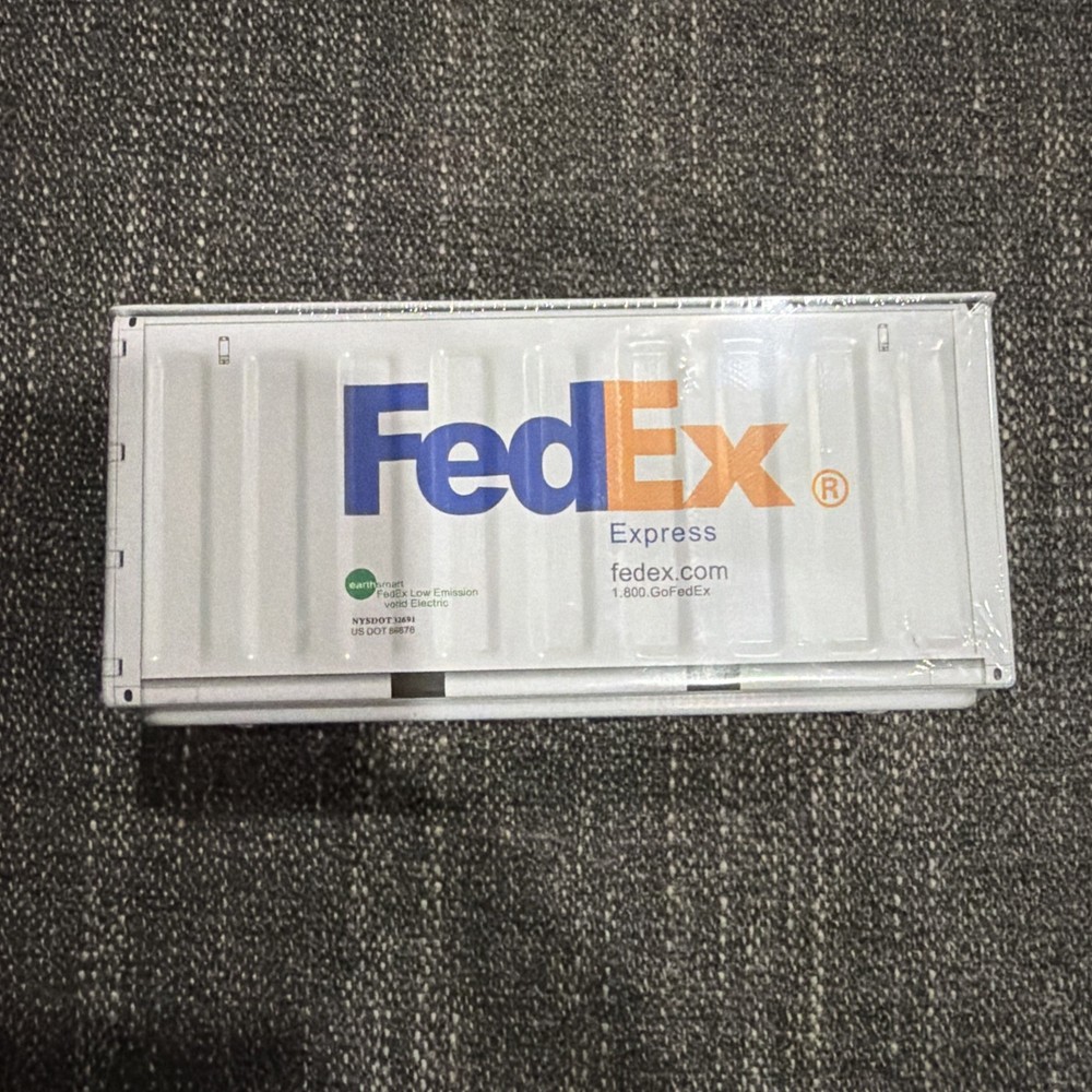 Mini FedEx Shipping Container Iron Storage Box Desktop Organizer