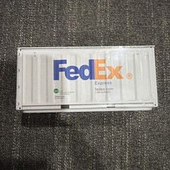 Mini FedEx Shipping Container Iron Storage Box Desktop Organizer