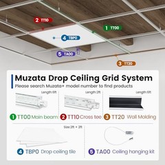 20Pack 19.6” Drop Ceiling Hooks with Hanging Wire Set Hold Installation Kit
