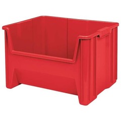 Akro-Mils 13014Grey Hang & Stack Storage Bin, Plastic, 10 7/8 In W, 12 1/2 In