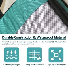 Compression Packing Cubes Set – 5 Lightweight Luggage Organizers bags for Travel