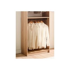Klair Living Prosper 32″ Oak Wood Walk-in Closet with Two Rods