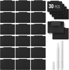 – Basket Labels Clip on Set, 32 Pcs | 30 Removable Bin Labels Basket