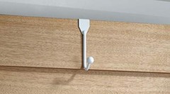 Hardware BP9990130 Utility Over The Door Metal Hook, 1 in (25.5 mm), White