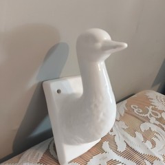 Vintage Himark Giftware White Ceramic Duck Head Wall Hook Farmhouse Decor 6in