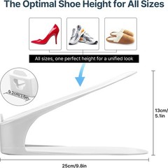 One-Piece Shoe Slot Organizer 10 Pack, Space-Saving Stackers for Closet, Entr…