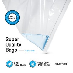 50 Large Plastic Bags With Zipper Top 5 Gallon Bags 18″ X 24″ Extra Large Storag