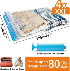XXL Jumbo Vacuum Storage Bags, 47”X35” Extra Large Space Bags for Blanket, Bed