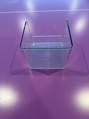 One Piece Clear Plastic Stackable Storage Bins Height 5 / Length 6 / Wide 6