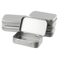 6 Pcs Metal Box Container Hinged Lid Small Empty Storage Box For Small Cosmetics
