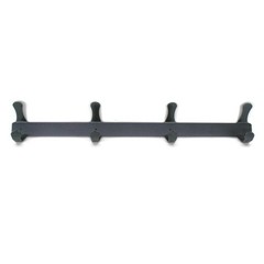 Metal Coat and Hat Rack One Piece Hooks 26 Inches Wide
