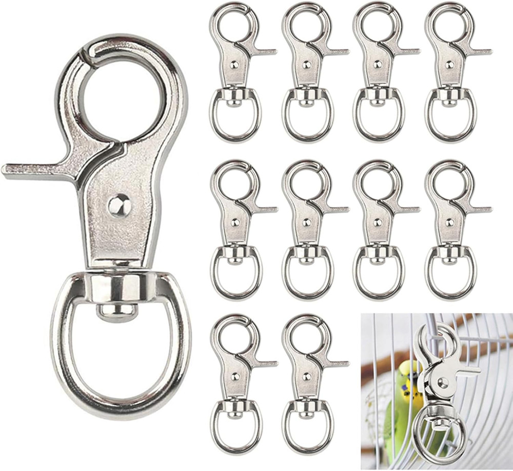 10PCS Trigger Snap Hooks 2.32” X 0.82” Heavy Duty Swivel Snap Hooks Metal Clas