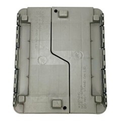 Choice Stackable Grey Chafer Tote / Storage Box with Attached Lid 12x10x7 Gray