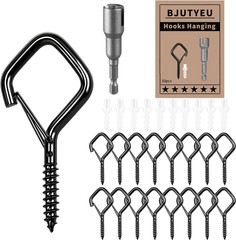 2.36IN Screw Hooks for Hanging Plants, Outdoor String Lights, Bird Feeders, Lant