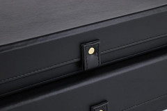 Elegant Faux Leather Photo Storage Boxes with Dust-Proof Lid – Set of 2