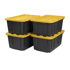 4 -Pack Commander Large 27 -Gallons ( 108 -Quarts ) Black and Yellow Heavy Duty