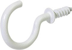 Elegant White Cup Hooks, 7/8-Inch, 8-Pack – Contemporary Ceiling Storage