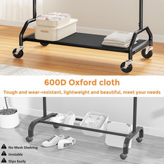 Clothes Rack Double Hanging Clothes Rack Clothing Rack Garment Rack 130LBS Capac