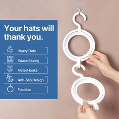 Foldably 3-Tier Foldable Hanging Hooks: Compact, No Installation Required