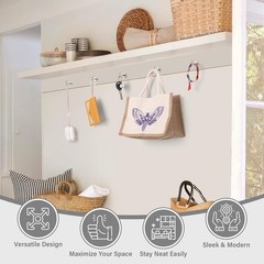 Compact 8 Magnetic Hooks with 25 LB Capacity for Easy Home & Cruise Organization