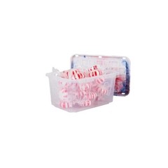 4 x Lowe’s Teeny Tote Mini Tye Dye Lids Plastic Storage Totes Red White Blue NEW