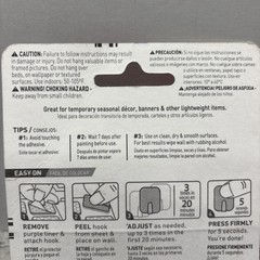 3M Command Adjustables Clear Repositionable 14 Hooks 30 Strips, 0.5-lb Hold {23}