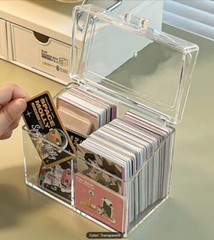 New One Piece Acrylic Transparent Card Storage Box Business Trading Collector
