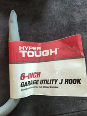 Hyper Tough 6 In. Wall Mounted Garage Utility Metal J Hook New Lot Of 4