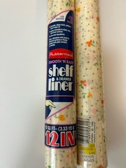 2 Pcs Vintage Rubbermaid Shelf Liner 10SqFt Each Yellow Flower Pattern 1985