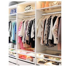 2 Closet Rods for Hanging Clothes, 17-69 Inches Stepless Adjustable Metal Close