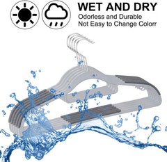 100 Pack Plastic Hangers Non Slip for Clothes Coat Heavy Duty 360° Swivel Hook
