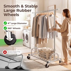Hokeeper 550lb Heavy Duty Commercial Garment Rack Portable Clothes Stand