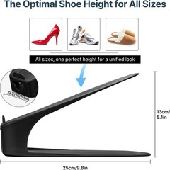 One-Piece Shoe Slot Organizer 10 Pack, Space-Saving Stackers for Closet, Entr…