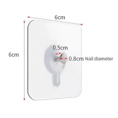 Strong Damage Free Self-Adhesive Wall Hooks No-Drill Hangers Frames Clocks UK