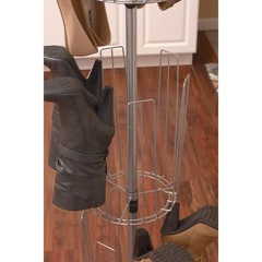 2132-1 Metal 3-Tier Revolving Shoe and Boot Rack – Silver