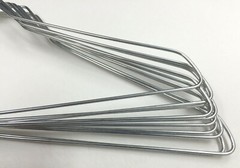 100 PCS Silver Color Metal Wire Clothes Garment Shirt Hangers 16″ 13G