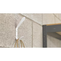 4-7/8 In. (123 Mm) White Contemporary Wall Mount Hook