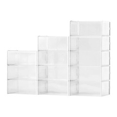 Shoe Storage Boxes 12 Pack Stackable Shoe Storage Organizers US Size 11 White