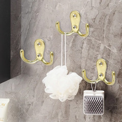 10/2Pcs Coat Hooks Wall-Mounted 2 Hole Towel Hanger for Coats Hat Clothing Home