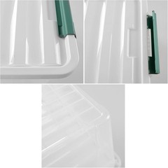 6-pack 36 Quarts Storage Boxes, Plastic Clear Latching Box Bins with Lids