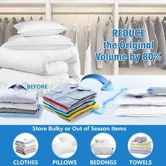5pcs Jumbo Vacuum Storage Bags Bedding Clothes Travel Space Saver