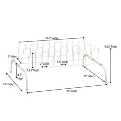 Household Essentials 9-Pair 22 inches W x 16 D x 9.25 H, White