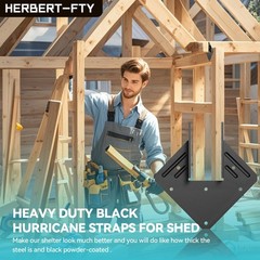 30 PCS Heavy Duty Black Hurricane Ties for Rafters,13 Gauge Roofing Hurricane…