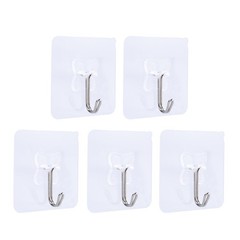 Suction Hooks Transparent Strong Suction 6 x 2.36 x 0.39in 5Pcs