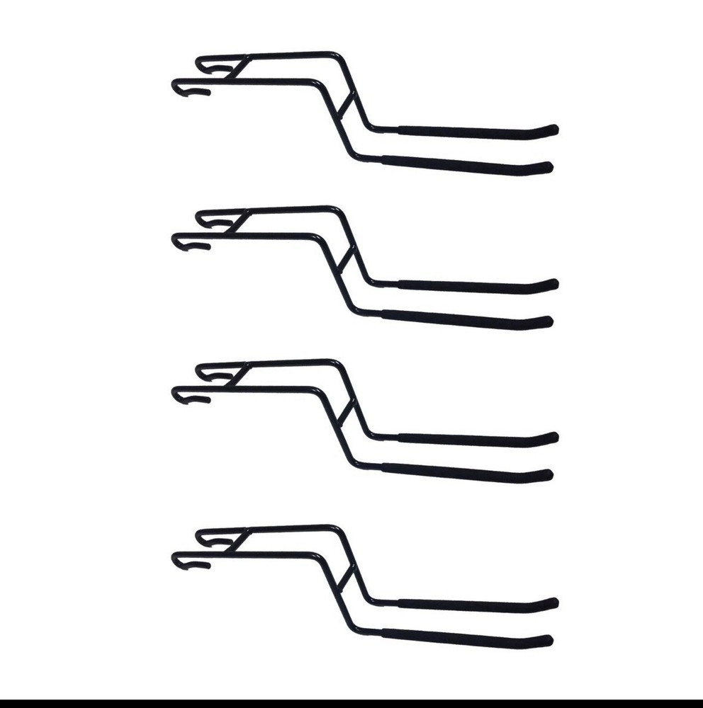ProSlat ProRack Double Side Hooks (4 Pack) Black 6″ (63024) Garage Shelf Hangers