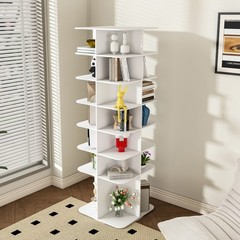 7 Tier Rotating Shoe Rack Tower 360° Spinning Shoe Square Display Carousel