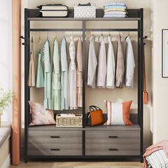 Tribesigns Closet Organizer with 4 Large Drawers, Clothes Garment Rack with Hook