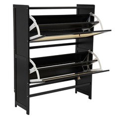 Natural Rattan Shoe Cabinet, Free Standing Shoe Racks, Shoe Cabinet